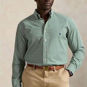 Ralph Lauren Long and Tall Men's Green Checkered Shirt 19 36/37 TALL